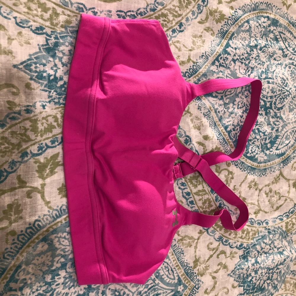 Pink sports bra